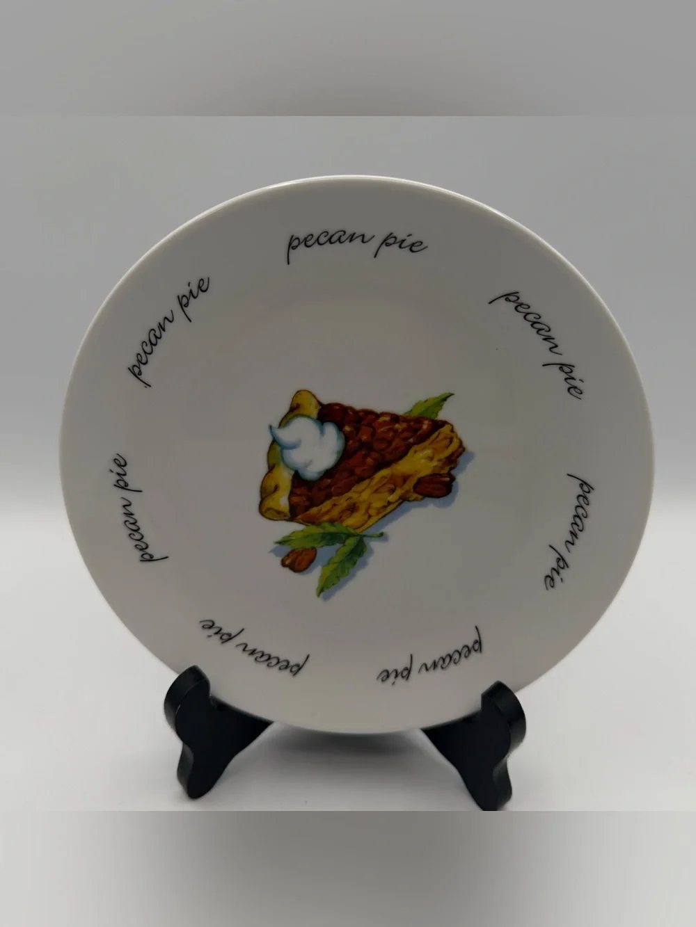 Boston Warehouse Pie Dessert Plates Set of 4 Apple Pumpkin Pecan Cranberry 6.5”